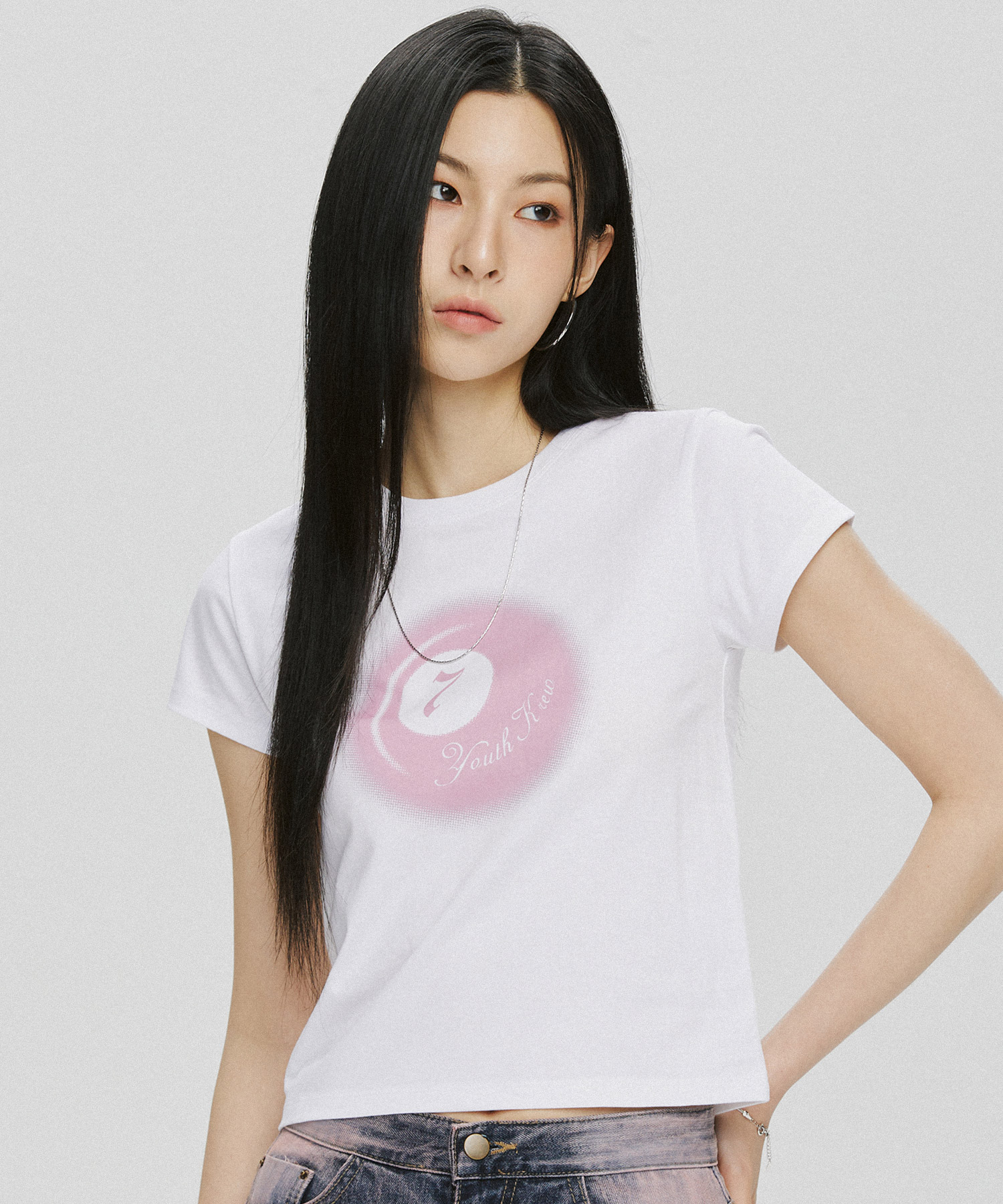YK 7BALL CROP T-WHITE 4,639円