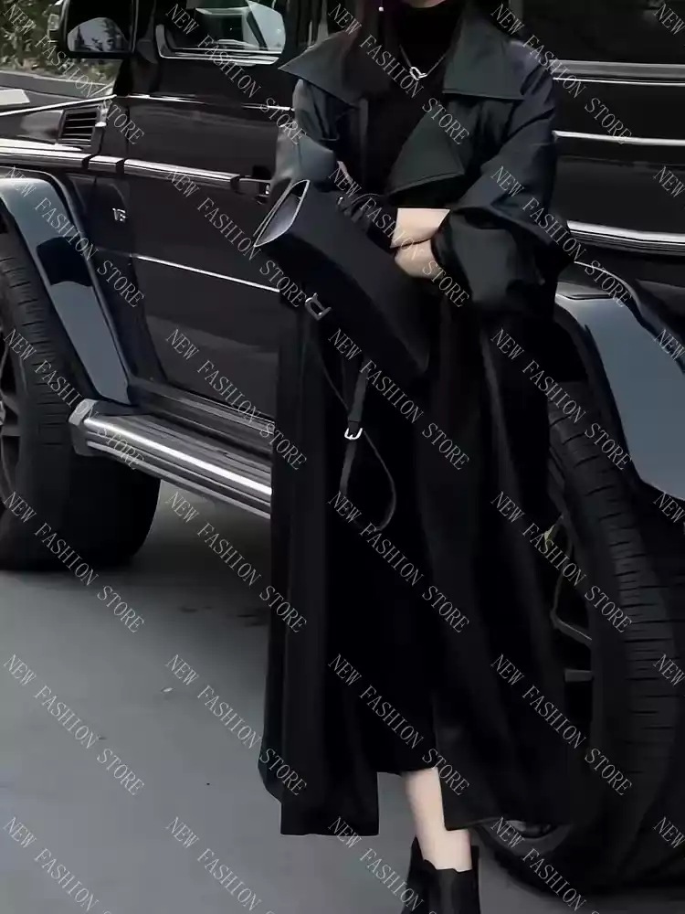 トレンチコートレディース秋冬ミディアムファーコート-18