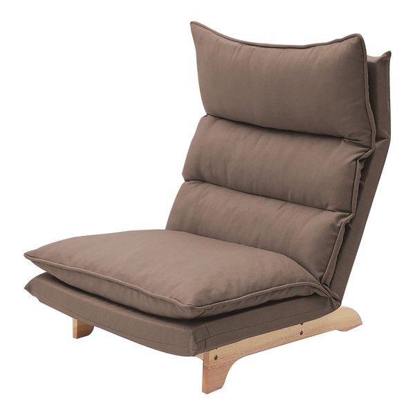 脚付きリクライニングローソファ オットマンセット ダリアンブラウン