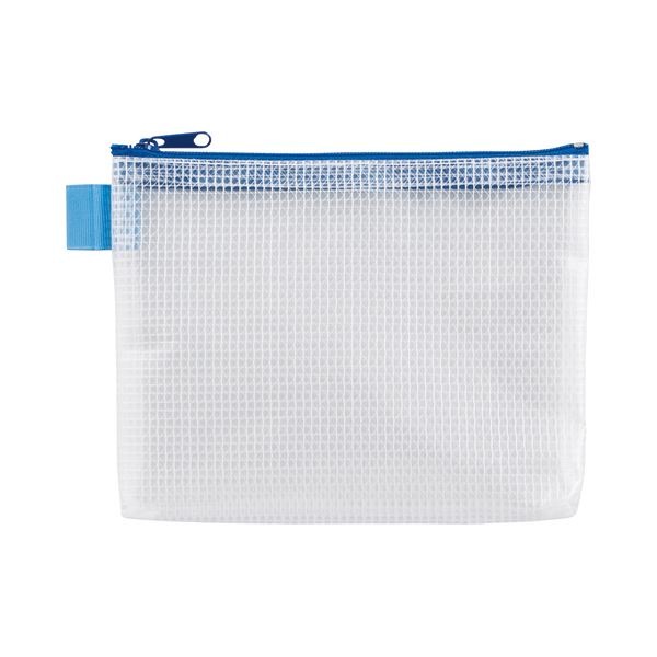 （まとめ）TANOSEE メッシュケース B6 タテ170xヨコ210mm 青 1枚 [x30]