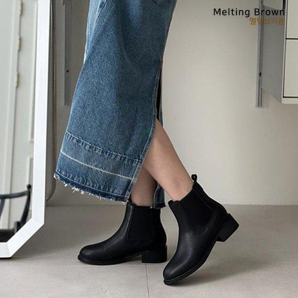 女性牛革ショートブーツチェルシーブーツMT80