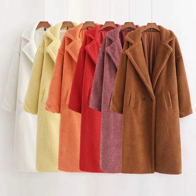 ローズマリー 欧米風12色ロングコート羊毛コート 暖かい人工ファー フェックファー