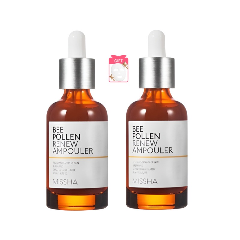 [正規品]ビーポーレン リニュー アンプル 40ml 2個/デイリールーティン/モイスチャーアンプル/さっぱり仕上がり/しっとり仕上がり/ハリエッセンス/ソフトアブソーブ/肌を整える