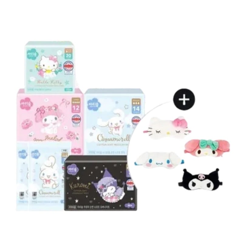 [眼帯贈呈] サンリオ キャラクターズ 生理用ナプキン ファーストボックス