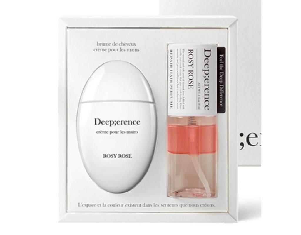 パルファムハンドクリーム＆ヘアミストデュオタック1（フレッシュモーメント/ローズ/バジル香）