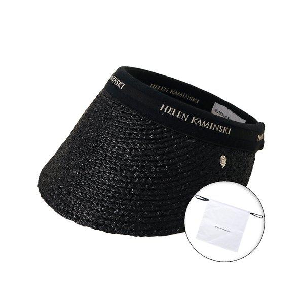 26SS 女性 ビアンカ 12 バイザーハット チャコールブラックロゴ ダストバッグ付き HAT52493 CHARCOALBLAC