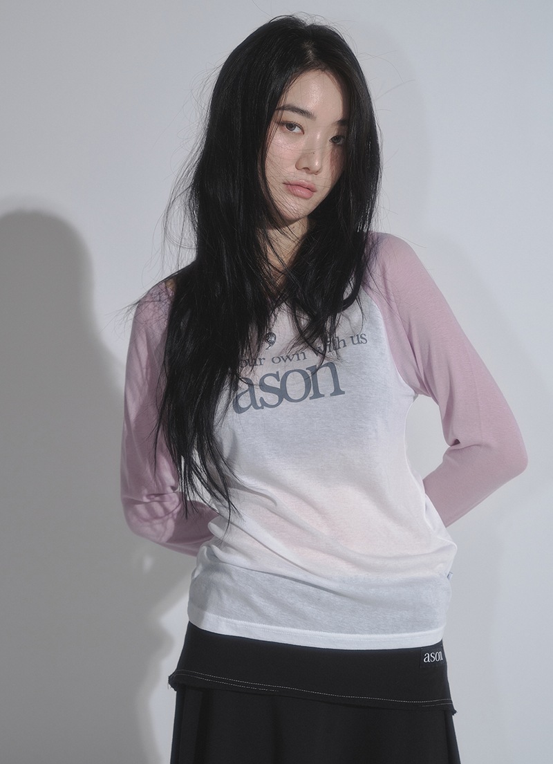 【AS"ON】 SORBET LONG SLEEVE / PINK 正規品