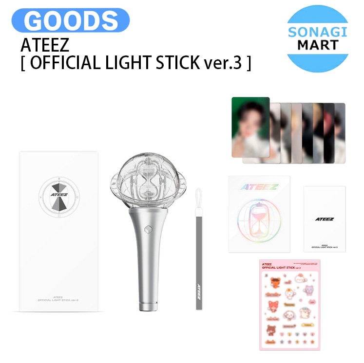 国内発送 [ステッカー付] ATEEZ [ OFFICIAL LIGHT STICK ver.3 ] / 公式グッズ / 予約商品
