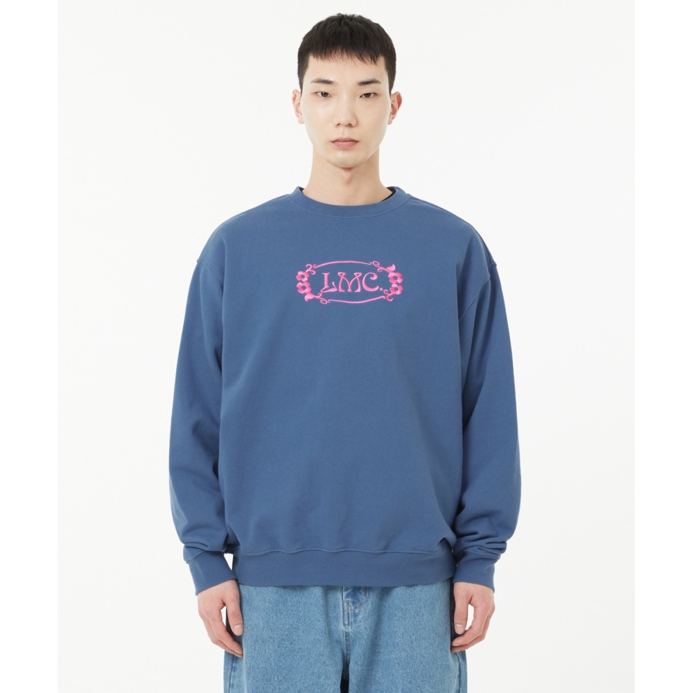 LMC [スウェット72時間のみ] FLOWER OVAL SWEATSHIRT dark blue