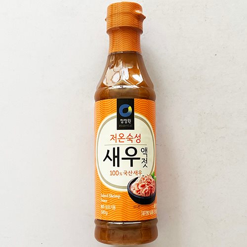 清浄園 100% 低温熟成 エビの魚醤 エキス 500g×24本／ チョンジョンウォン 韓国 食品 食材 料理 調味料 キムチ スープの味付け