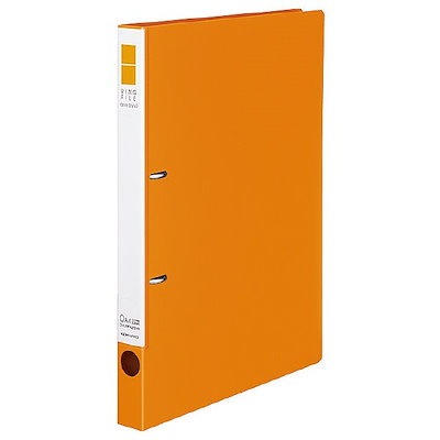 他サイト： リングファイルスリムスタイル A4タテ 背幅27mm オレンジ コクヨ ﾌ-URF420NYRの商品画像
