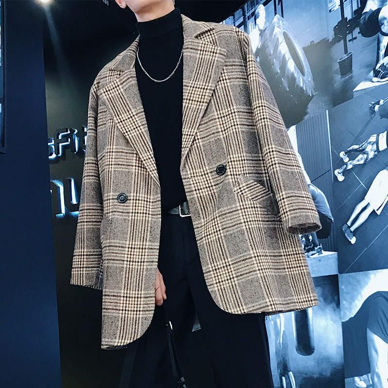 ラシャコート ジャケット テーラード メンズ チェック柄 ピーコート 秋冬 アウター スーツ チェスターコート ラシャスーツ ビジネスジャケット ロングコート