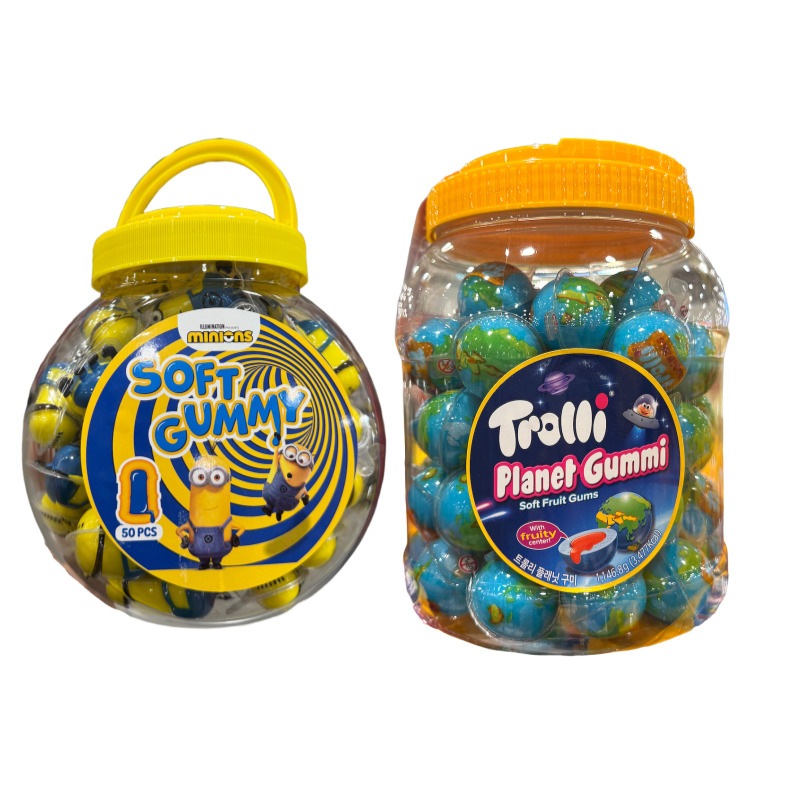 SNS話題のキャラクターグミセット地球グミ＆ミニオンズ ソフトグミ（選べる2種）大容量個包装タイプ