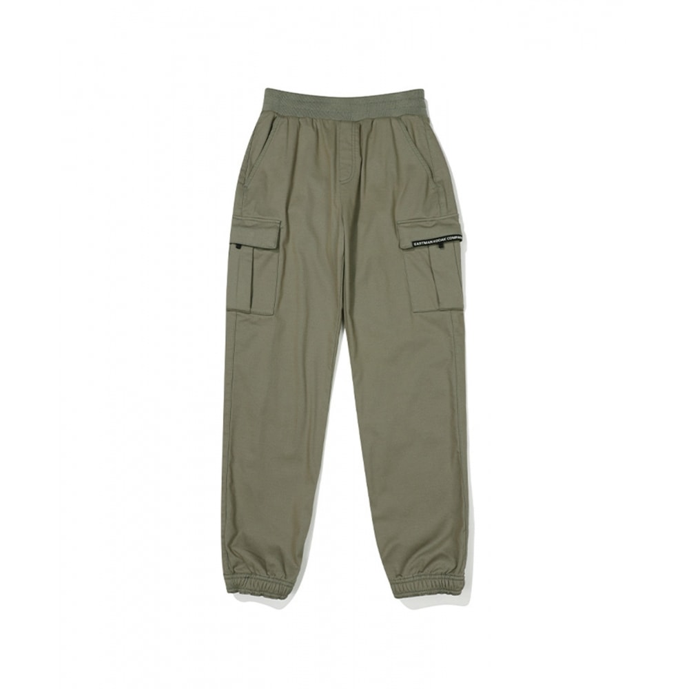 コダックエッセンシャルウーブンデボンディング起毛スリムカーゴジョガーパンツ女性用カーキ