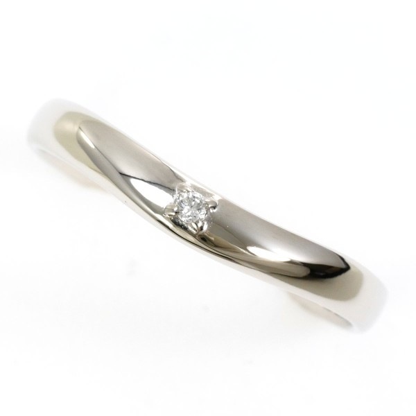 PT900 プラチナ リング 指輪 21号 ダイヤ 0.02 総重量約4.0g ジュエリー 中古