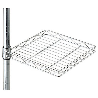 他サイト： ドウシシャ ルミナスラック スチールラックパーツ 後付け 回転テーブル 回転棚 可動棚板 幅25.5×奥行27.5×高さ4cm 25AKT-2525 ポール径25mm 360度回転 防錆加工 キッチンの商品画像