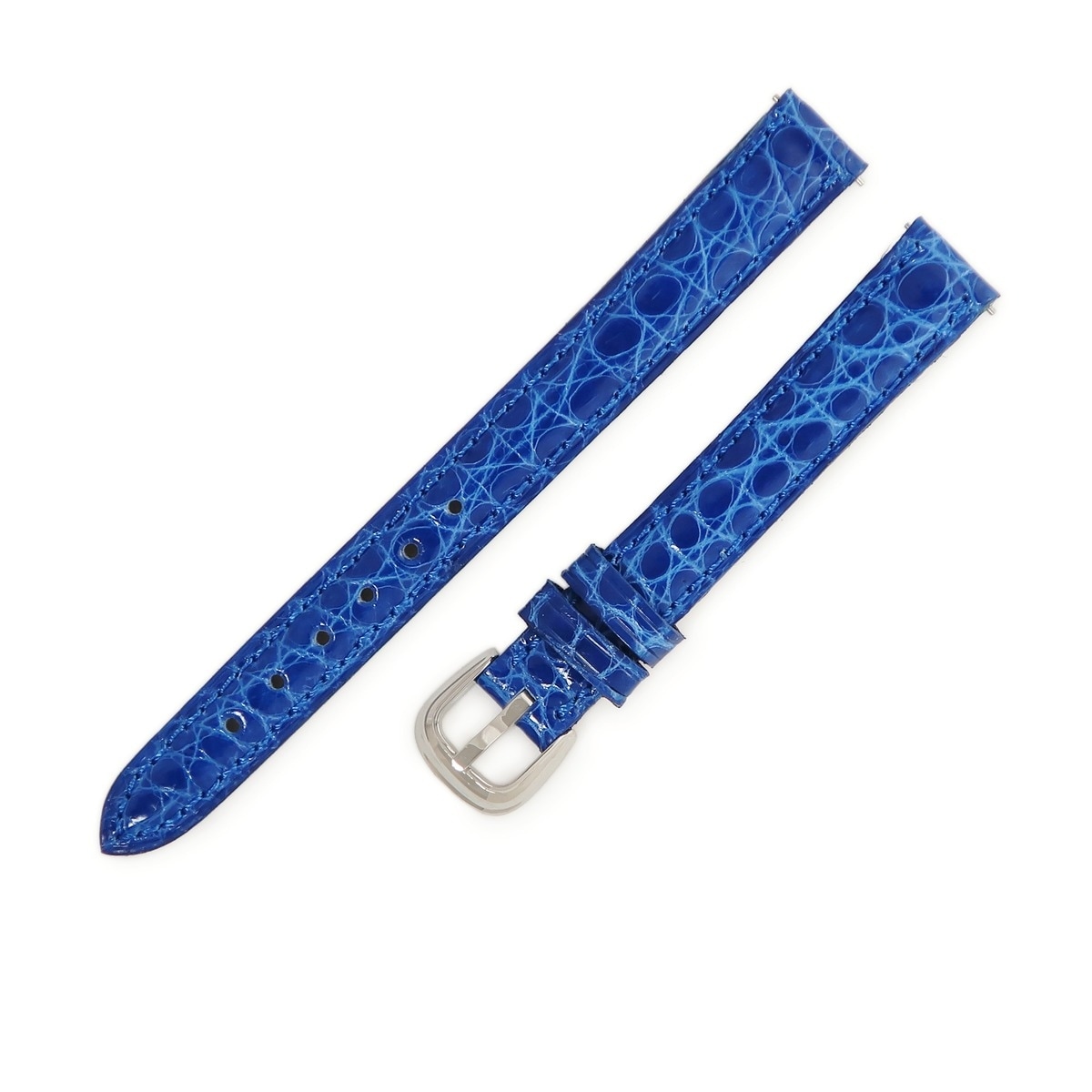 フランクミュラー FRANCK MULLER 腕時計パーツ 純正 2500 2502 トノウカーベックス用 クロコバンド クロコダイル ステンレススチール ブルー 未使用 ベルト 11mm ブルー 青 26,646円