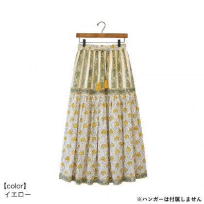 スカート ブロックプリントディンティ A YE 43522150127