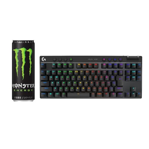 Logicool G PRO X TKL LIGHTSPEED ワイヤレス ゲーミングキーボード G-PKB-003WL-LNBK ブラック + アサヒ飲料 モンス