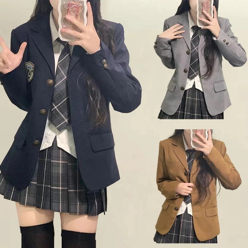 セットアップ レディース 4点セット 長袖 制服 ジャケット シャツ スカート リボン 卒業式 女子 スーツ 小学校 卒服 韓国ファッション 女の子 お受験 プリーツスカート きれいめ 学生服 高校h