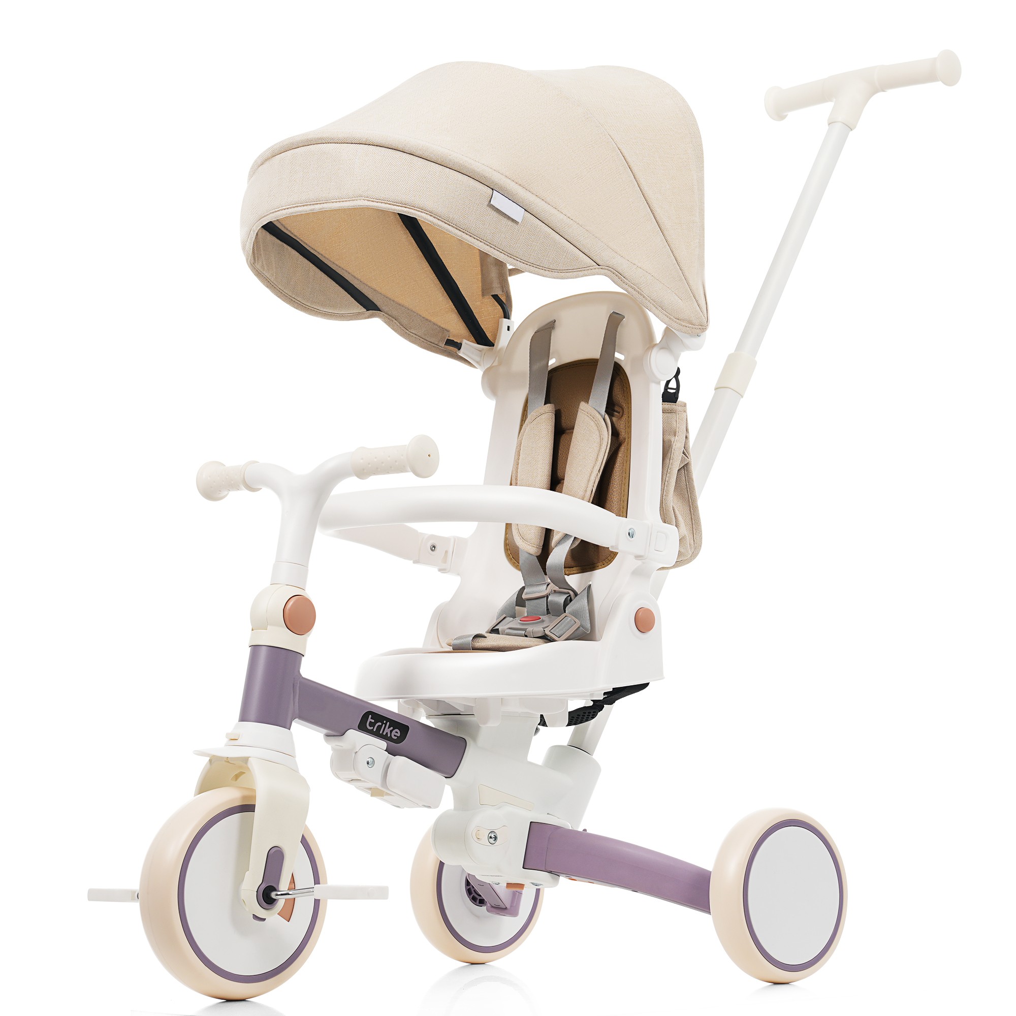 【2点購入で150OFF】【国内即発送】三輪車 子供用三輪車 折りたたみ 手押しpurple かじとり 7in1 7WAY 1歳 2歳 3歳 ランニングバイク 座面回転 自転車 おもちゃ 乗用玩具 幼