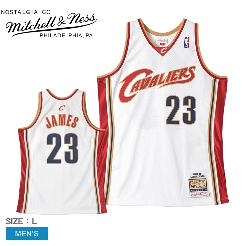 ミッチェル＆ネス NBA AUTHENTIC JERSEY CAVALIERS 2003 LEBRON JAMES AJY4CP19125-CCAWHIT03LJA メンズ バスケ ユニフォームシャツ