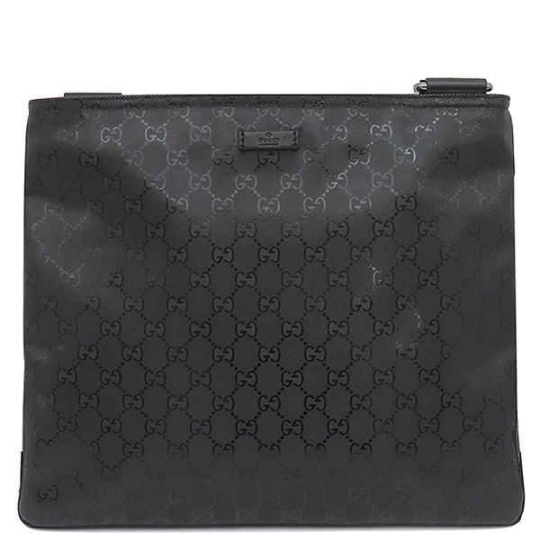 グッチ GUCCI ショルダーバッグ GGインプリメ ショルダーバッグ PVC ブラック シルバー金具 黒 201446【中古】