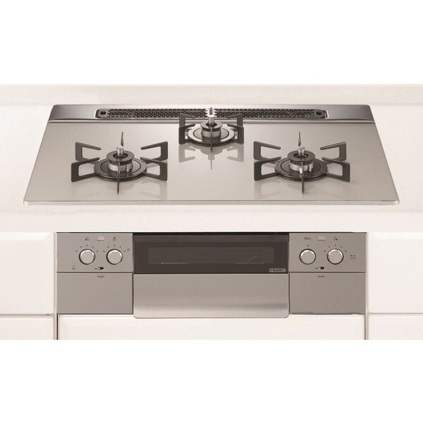 N3WU6PWAP2STE-LP ムーンシルバー Nest(ネスト) [ビルトインガスコンロ (プロパンガス用3口75cm)]