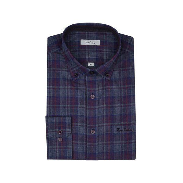 ワインチェックノーマルフィットシャツPKDS3928