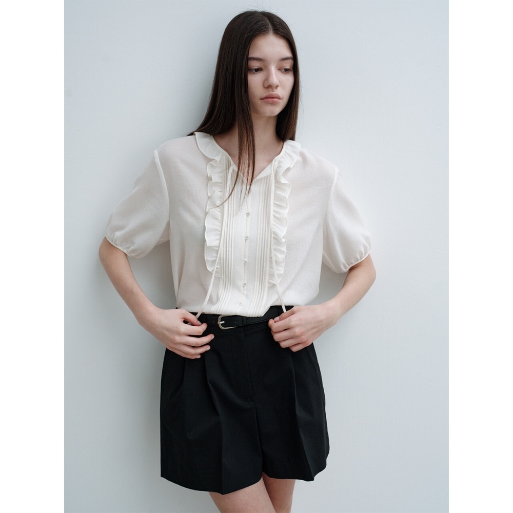 エーティーコーナーコットンツータックショーツブラック (AEPA4B405BK)