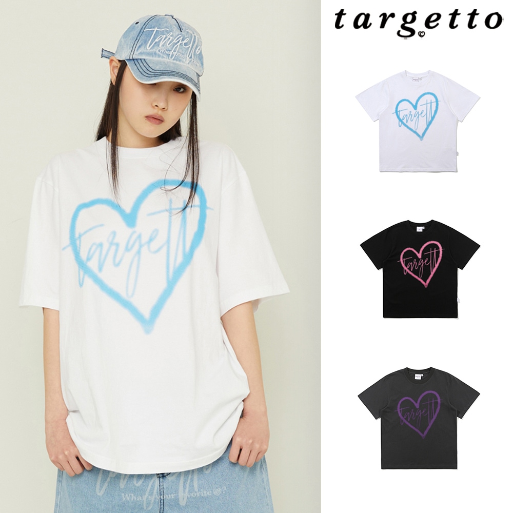 [TARGETTO] HEART LOGO SPRAY TEE SHIRT