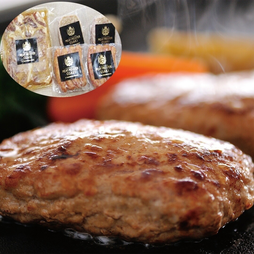 宮城 Meat Meister OSAKI バラエティーセット 粗挽きウインナー2 伊達ざくらポーク生ハンバーグ2 伊達ざくらポーク仙台味噌漬け 【産直メーカー直送品】