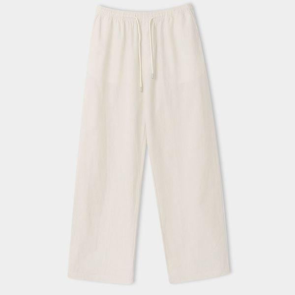 メンズ ディオ リネン ワイド バンディングパンツ AT PTS Q002 ベージュ_P422769475