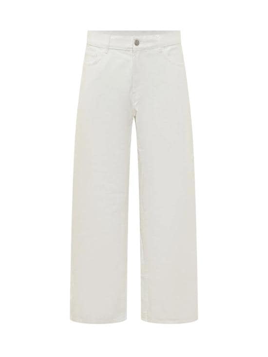 PALM ANGELS Men Straight Pants PMYA049S26DEN007 0310 OFF WHITE BLACK