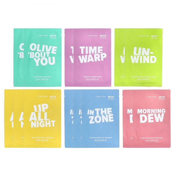 , Lets Get Sheet Faced, 14 Day Beauty Mask Set, Sheets, 0.67 fl oz (20 ml) Each