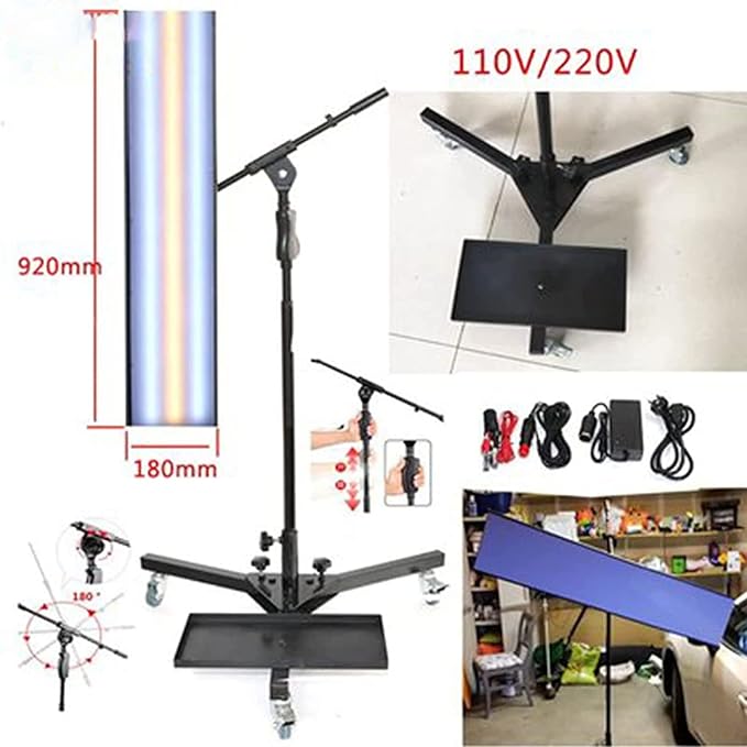 車のへこみ修理ランプとライトシステム 調整可能で柔軟 4輪可動式の強い足 車のへこみライトツール