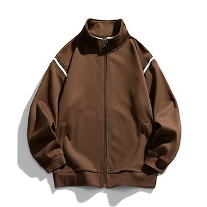 ジャージ 上 ゴルフジャケット メンズ スウェット ジップアップトレーナー スポーツ ハイネック 長袖 トップス 秋服 春物