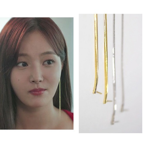 [ヨヌ/クモを着用] ドレッシーロングラインピアス/韓国アクセサリー トレンドアイテム 韓国デイリーファッション セレブ着用 6,398円