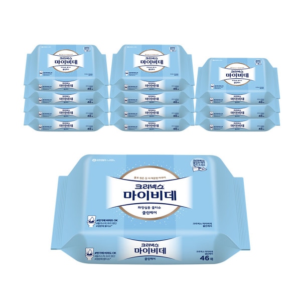 クリネックス マイビデ クリーンケア 46枚 12パック/トイレ/ウェットティッシュ