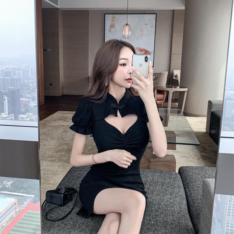 パーティードレス ドレス 便利！2wayワンピース 愛されドッキングワンピース セクシー チャイナドレス レディース 透かし彫り ワンピース 小柄な人 ショート パーティードレス