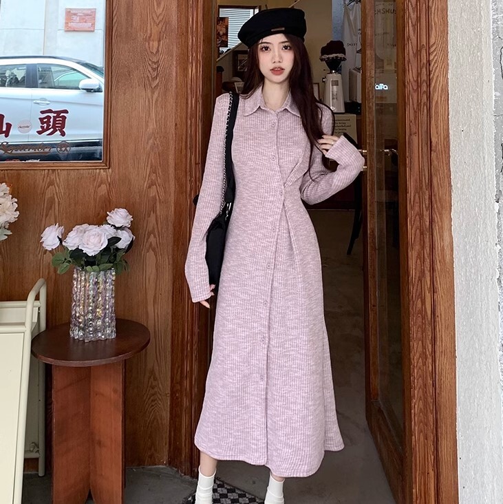 ニットロングワンピ スリムロング ニットドレス ワンピース 高級 ニッチ ロング丈 長袖 かわいい 大人可愛い きれいめ シンプル カジュアル 大人 上品 おしゃれ お洒落 かっこいい 大人女子