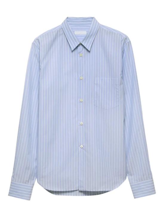 PRADA Men Short Shirts UCN627SOOO 17LQ F0D9K CELESTE BIANCO