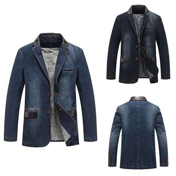 デニムジャケット メンズ パーカー デニム 長袖 コート ショート丈 春秋冬 ヴィンテージ