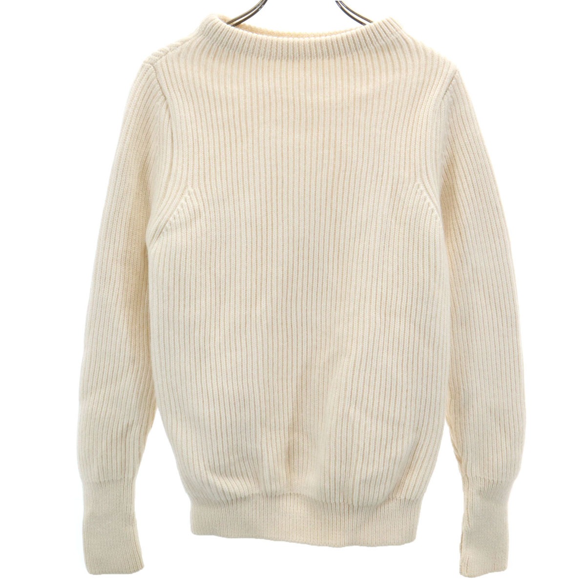 イタリア製 ウール 長袖 ボトルネック ニット XXS ホワイト系 セーター メンズ 古着
