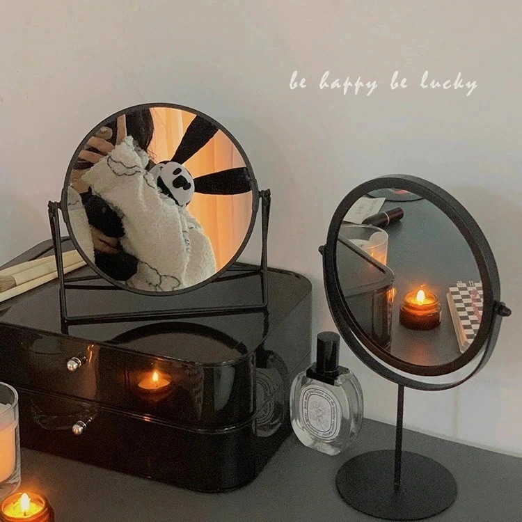 【20点セット】メガ割顔面偏差値が高い風寮両面鏡小鏡化粧鏡デスクトップ可立学生家庭用卓上化粧鏡