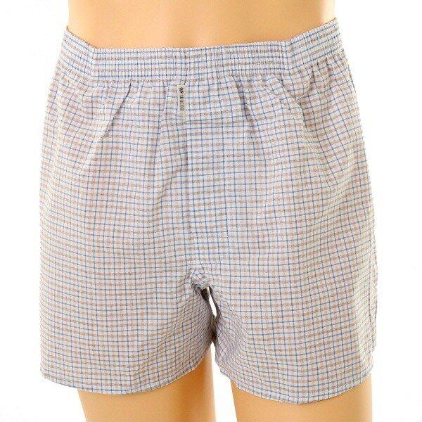 WMP5158BBU_先染め綿小チェックメッシュトランクス BU