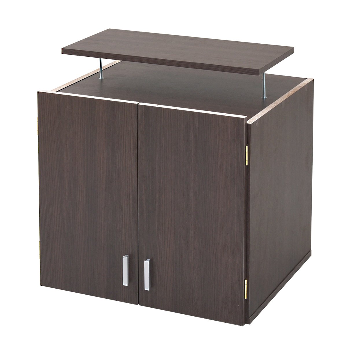 上置き 棚 ラック 単品 幅60 天井 つっぱり 収納 クローゼット 衣類収納 服 洋服 衣類 FRM-3004-DB, ダークブラウン