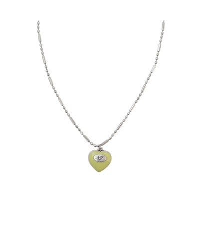 NFF heart polish necklace olive ハートポリッシュネックレス オリーブ 韓国アクセサリー 正規品 ネックレス