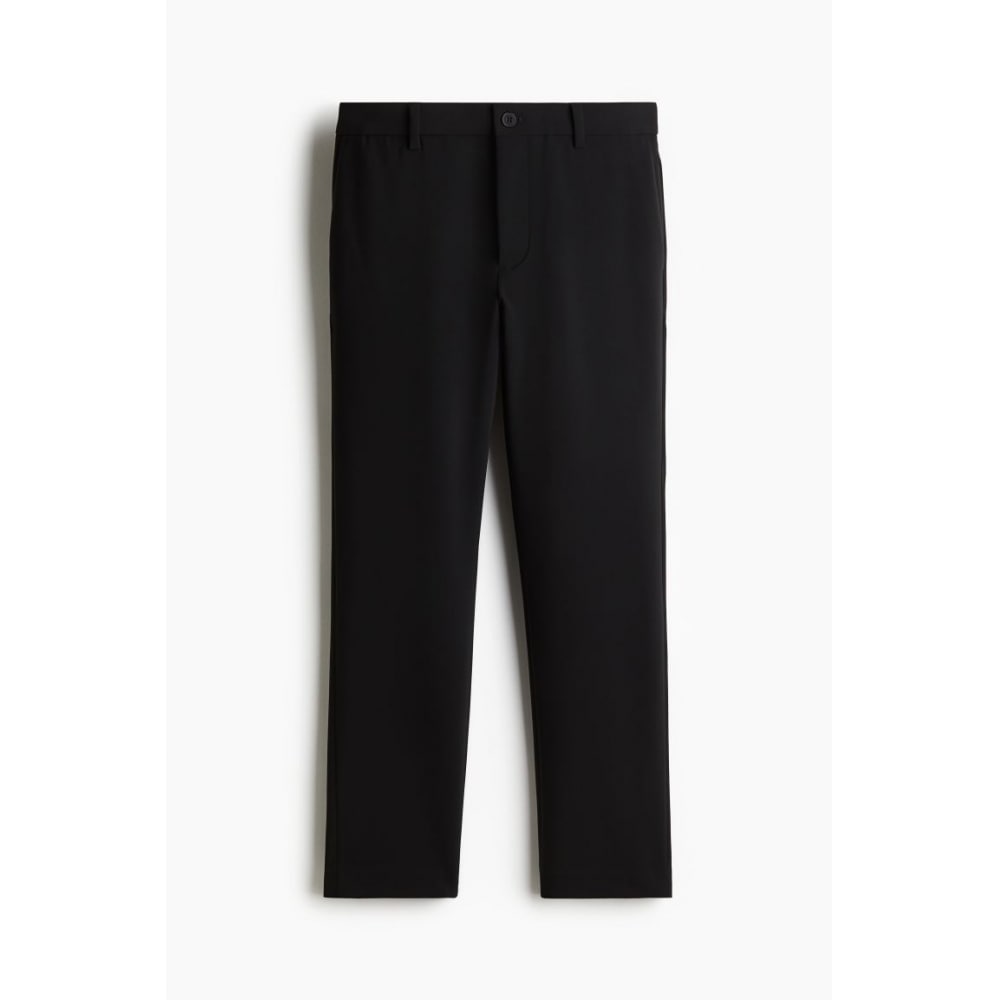 H&M スリムフィット クロップドパンツ ブラック