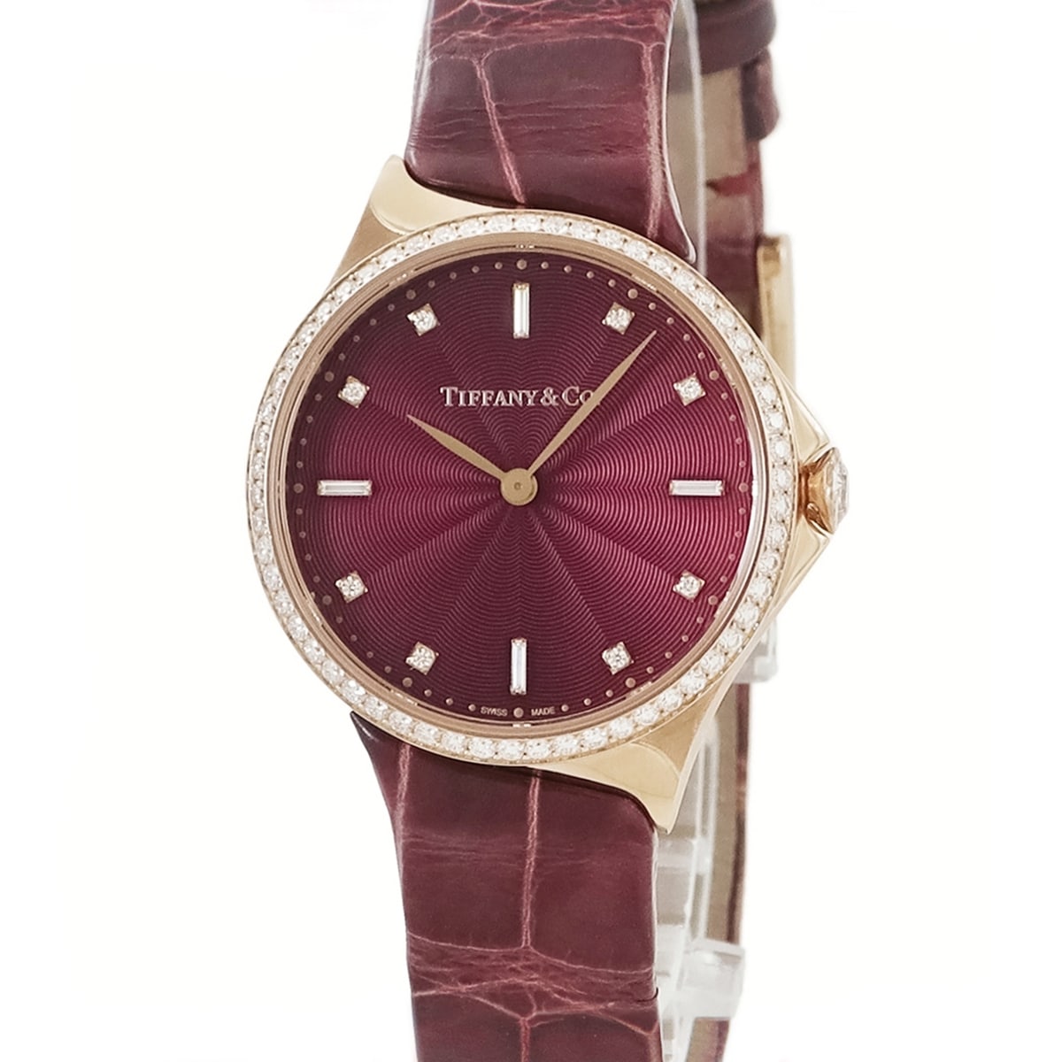メトロ 2ハンド 60874 クオーツ レディース 純正ダイヤ K18PG ボルドー 3年保証 234,531円